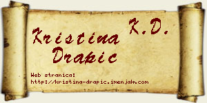 Kristina Drapić vizit kartica